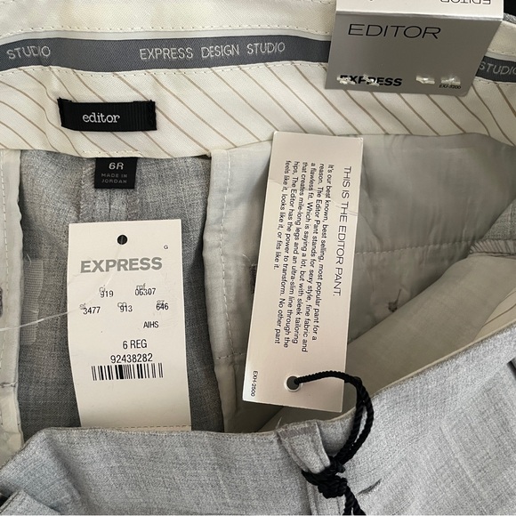 Express The Editor Flare Leg Pants Size 6 Gray Low Rise NWT Office Stretch - Picture 7 of 10